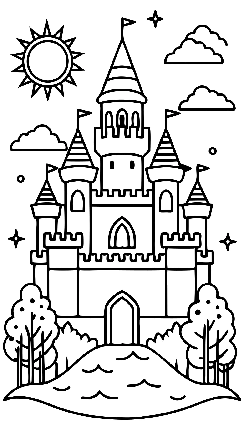 castle coloring pages printable